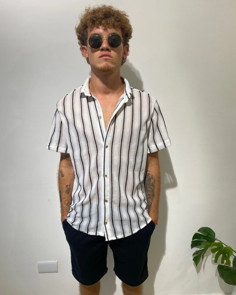 CAMISA TEJIDA RAYADA