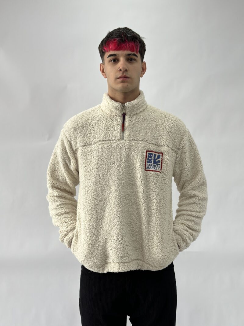 BUZO POLAR CON CIERRE ZIPPER BEIGE - Image 4