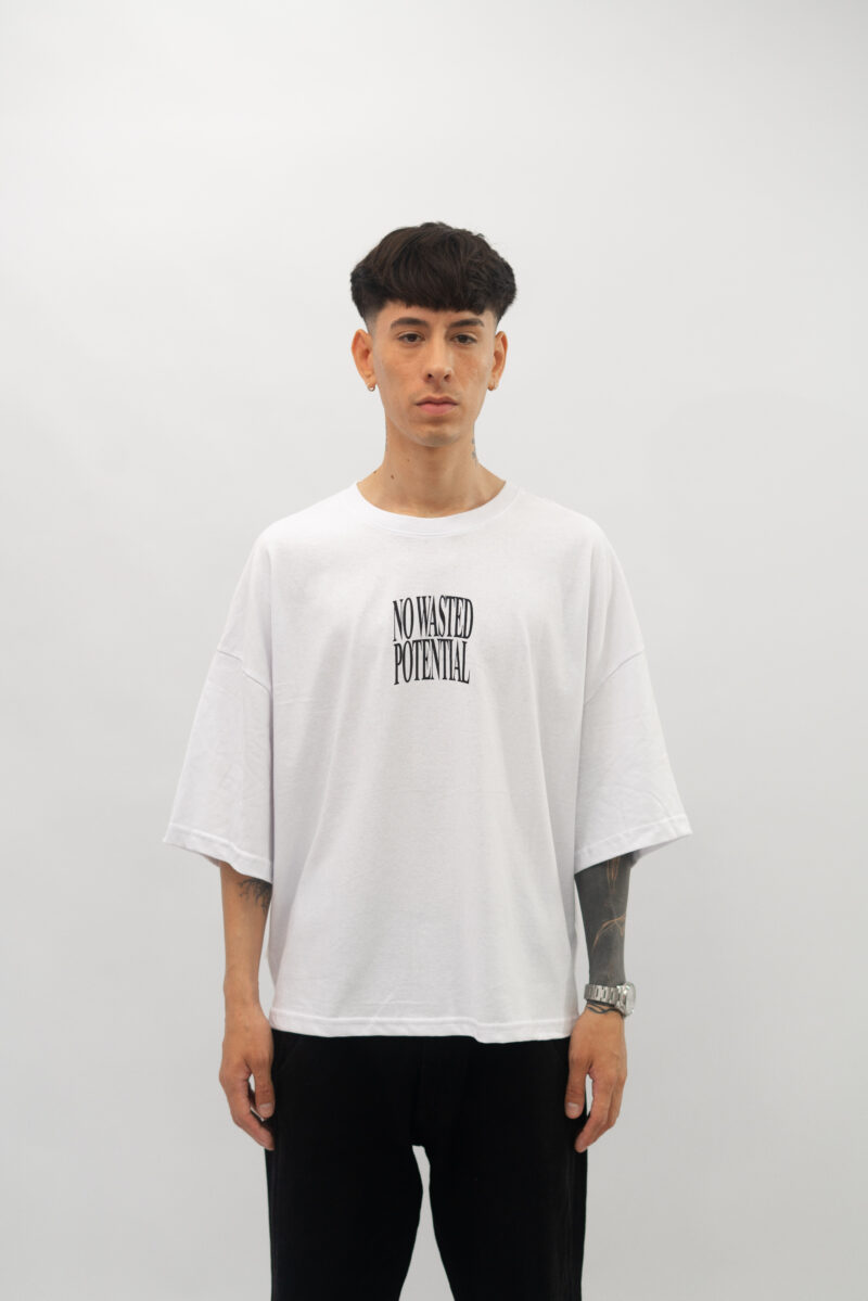 REMERA BOXY WASTED BLANCA