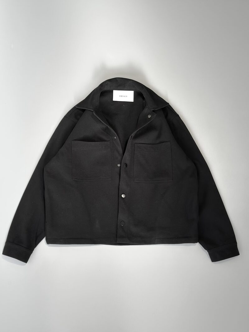 CAMISACO BOXY DE PAÑO NEGRO